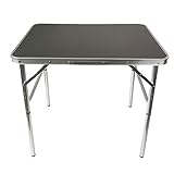 Aluminium Klapptisch Campingtisch 75x55cm Gartentisch Beistelltisch Falttisch Picknicktisch Alutisch faltbar und höhenverstellb