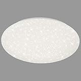 Briloner Leuchten - LED Deckenlampe mit Sternendekor, Deckenleuchte 18 Watt, 2200 Lumen, Ø 39 cm, weiß