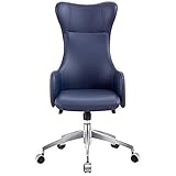 DHZYY Ergonomischer Bürostuhl, High-Back-Tisch und Stuhl, Verstellbarer Computer-Schwenkstuhl (Color : Blue)