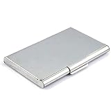YDoLimmer Visitenkarten Etuis Aluminium Legierung Visitenkartenhalter Kartenhülle Kreditkarten ID-Karten Namenskarten Aufbewahrung Box 9.3x6.2x1cm (Silber)