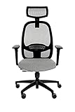 grospol Bürodrehstuhl NODI BS HD, Bezug aus 100% Polyester 322 g/m2 und Netzstoff, höhenverstellbar von 42 bis 54 cm, Synchronmechanik der Rückenlehne, verstellbare Armlehnen (bis 7 cm)