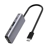 Mogzank USB C 4-In-1 Docking Station USB Hub + Kompatibel + PD + Audio Ist für Alle USB C GerrTe Geeignet PC/Tablet/Mob