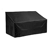 SKAJOWID Gartenbank Abdeckung 2/3/4 Sitzer Wasserdicht, Schutzhülle für Gartenbank Winddicht, UV-beständige 210D/420D Oxford-Geweb