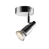 LED Deckenleuchte Deckenlampe, 1-flammig Dreh- und schwenkbar 3W GU10 230V IP20 Metall Warmweiß, für Küche Wohnzimmer S