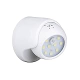 Motion Sensor 360 ¡ã Nachtlicht, Minkoll 9 LED Lampe Bewegung ACtivated Schnurlose Sensor Licht f¨¹r Home Outdoor Garten Wand Patio Schuppen (wei?)