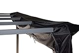 Jet-line Plane Abdeckplane für Luxor Pavillion Abdeckung Pergola 4x3 m schwarz Winterplane UV Schutz Witterung