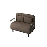 XYJHQEYJ Schlafsofas 2-Sitzer-Falten-Sofas-Stuhl-Schlafsofa Doppelzimmer, Ziehen Sie das Schlafsofa-Gewebe-Ecksofa, 6-Gang-einstellbare Rückenlehne S