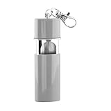 M&M 15848 Taschenaschenbecher - Edelstahl, 9 x 4 x 2 cm - farblich sortiert (Silber/Schwarz)
