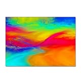 YDyun Teppich Terrassen Teppiche Natürlicher Look Color Swirl Gradient Teppich Anti-R