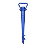 Sekey Sonnenschirmhalter Strand Oder Erde Grün mit Bodendübel für Sonnenschirm (Blau)