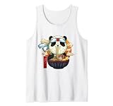 Kawaii Ramen Neko Japanese Noodle Anime Panda Tank Top