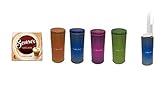 Senseo Café Latte, 1er Pack + 4 Pad Dosen ORANGE BLAU PINK GRÜN und 4 Padheb