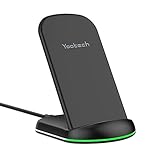 yootech Wireless Charger Ständer, Induktive kabelloses Ladegerät kompatibel mit iPhone 13/13 Pro/12/12Pro/11/11Pro/11ProMax/XsMax/XR/XS/X, 10W für Galaxy S21 Ultra/S21/S20/S10/S9/S8, Note 20/10/9/8