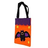 Atyhao Tragbare Handaufbewahrung Tasche, Halloween Einkaufstasche Vliesstoff Süßes oder Saures Hauspartydekoration Aufbewahrung Tasche(Schläger)