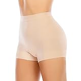 Nahtlose Shaping Boyshorts Panties für Frauen Bauchkontrolle Shapewear Unterkleid Slip Shorts Unterwäsche - Beige - S
