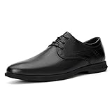 PUXINGPING-UE Herren Wildleder Oxford Wingtips Block Ferse Lace Up Style Spitz Zehen Schuhschlupfresistent (Color : Black, Size : 43 EU)