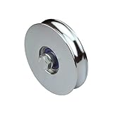 DOJA Industrial | Schiebetür Rad | 1 Stück | 80mm x 20mm | Stahl | Schiebetor Rolle | Rädern fuer Schiebetüren | Torrolle/Laufrolle Rolltor | U Nut Kugellager Rollen Raeder | Tor L