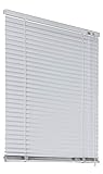 Deco4Me Alu Jalousie Aluminiumjalousie 80x220cm weiß Rollo Schalusie Jalousette Tür Fensterjalousie Sonnenschutz Sichtschutz mit Drehstab