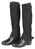 Covalliero Kinder Klassisches Stretchmaterial Classic Stretch Mini Chaps, Schwarz, Größe 134, S
