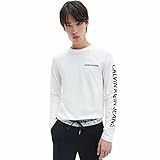 Calvin Klein Jeans Herren Essential Instit Ls Tee Hemd, Bright White, XXL