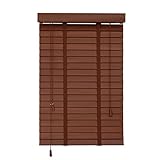 ZLI Jalousien Holzjalousien Ölbeständig Für Restaurant/Küche, Verdunkelungsvorhang Für Büro, Mit Kordelzug, Lang 90-230cm (Color : W X H, Size : 120x120cm/47.2x47.2in)