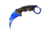 ariknives - Counter Karambit Skin Knife CS GO Streik Messe Jagdmesser taktisches Überlebens Camping Werkzeug (Doppler Sapphire)