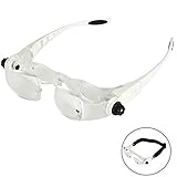 XNJHMS Lupe,Stirnband Lupe Visierlinsen 2.1x Lupe,Freisprech-Kopf getragen für TV-Elektronik Wimpernhandwerk Schmuck Schaltkreis Uhrenrep