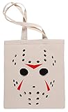 Eishockey Maske Einkaufstasche Tote Beige Shopping Bag