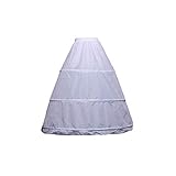 Fleymu Brautkleid Reifrock Petticoat Unterrock Kleid Hochzeit Party Damen Weiß Krinoline Abendkleid Satin Schleppe Tüllrock Crinoline Für Hochzeitskleider Ballkleider Abendkleider Promk