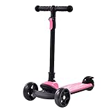 Bellanny Tretroller Kinderroller Kinder Roller mit LED Räder, ab Vorschulalter, bis 50kg, faltbar, Kickscooter Dreiradscooter Kinderscooter für Junge und Mädchen ab 2-5 J