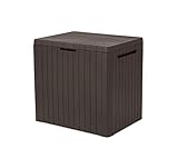 Keter City Outdoor Aufbewahrungsbox aus Kunststoff, Gartenmöbel, Braun, 57,8 x 44 x 54,8