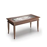 MOBILI FIVER, Couchtisch, Classico, Nussbaum, Laminiert/Glas, Made in Italy