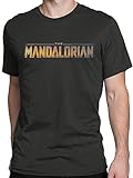 Star Wars Herren T-Shirt The Mandalorian Grau M