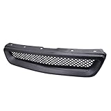 BHYUDYT Car Carbon Fiber Mesh ABS Front Hood Grill Grill, für 96-98 Honda Civic EJ/EK JDM Typ R