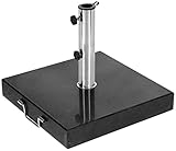 VEGA 30110750 Schirmständer Sola, quadratisch, 45x45x9 cm (LxBxH), schwarz, 1 Stück