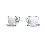 Winzige Lebensmittel Latte Espresso Cafe Kaffee Liebhaber Ohrstecker Für Frauen Für Teen 925 Sterling Silb