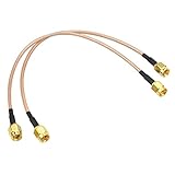 WayinTop 2 Stücke SMA Stecker auf SMA Stecker RG316 WiFi Antennenverlängerung RF Koaxialkabel Adapter Für SDR Geräte Wi-Fi Radios FPV FCC Emissionen Testen (20CM)