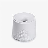 Aschenbecher mit Deckel für Zigaretten Winddicht Outdoor Aschenbecher Keramik Heimtischbüro Groß schwarz (Color : White, Size : 10 * 11 * 8.2 * 2.2)