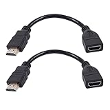 LUOSHEN 2X HDMI-Kompatibel Stecker Auf Buchse Extender Kabel Kurz und Bequem für Chrome Cast, Fire Tv Stick, Stick Verbindung Zum TV