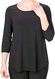 Sympli Damen 22110R-2 3/4-Arm Hemd - Schwarz - 40