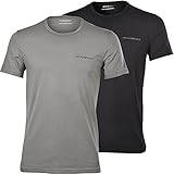 Emporio Armani Underwear Mens Core Logoband T-Shirt, Black/Beaver, M (2er Pack)