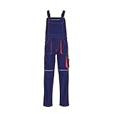 Planam Größe 62 Unisex Basalt Neon Latzhose Marine orange Modell 6231