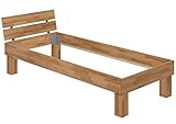 Erst-Holz® Einzelbett Buche 120x200 hohes Massivholzbett Seniorenbett 60.81-12 oR