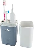 Schwaiger -662047- UV-Zahnbürstensterilisator mit Trocknungsfunktion | UVC-Licht | gegen 99,9% der Bakterien und Viren | für R