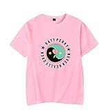 CAFINI Katy Perry T-Shirt, lässiger und Bequemer Kurzarm-Pullover mit Sänger-Print, Streetwear-Oberteil für Herren und Damen (2XS-4XL)