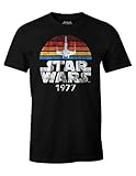 Star Wars Herren T-Shirt 1977 Retro Baumwolle schwarz - XL