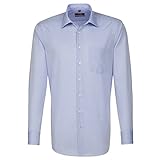 Seidensticker Herren Business Hemd Regular Fit Langarm, Blau (Light Blue), 42