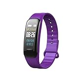 XRCK Fitness Tracker Smart Armband Wasserdichter Bluetooth Schrittzähler Multifunktionales Sportarmband Geeignet für Outdoor-Reisen (Color : E)