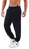 Young & Rich Herren Basic Sweatpants Jogging Freizeit Fitness Sport Hose Regular Fit 301, Grösse:L, Farbe:Schw