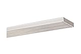 indeko FLÄCHENVORHANGSCHIENE, Innenlaufschiene auf Maß, 5-Lauf, silber, Komplettset mit Zubehö